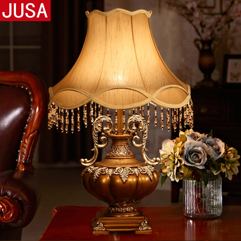 肥仔型 大号f客厅欧式台灯 别墅大厅酒店复古大气创意奢华树脂台