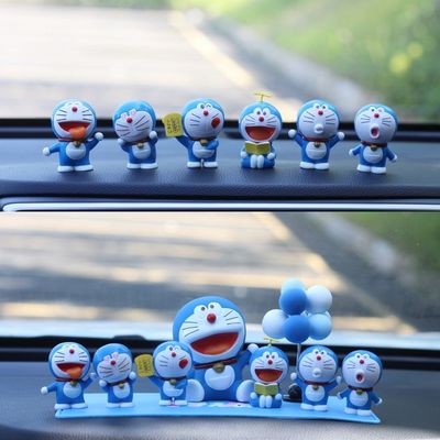 机器猫新款汽车摆件网红卡通w车载车内饰男女仪表台模型装饰用品