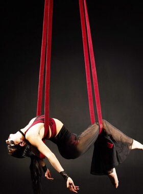 杂技道具皮s中rr 绳子皮stloopap双人皮带吊i专用吊高空alae条