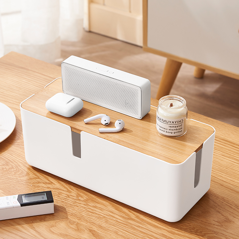 电线收纳盒数据线电源线插座理线收线盒充电器插排集线器盒子大号