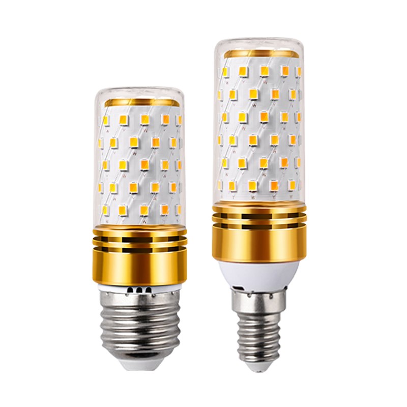 家用led灯泡节能灯超亮三色变光e27e14螺口客厅吊灯小灯泡玉米灯