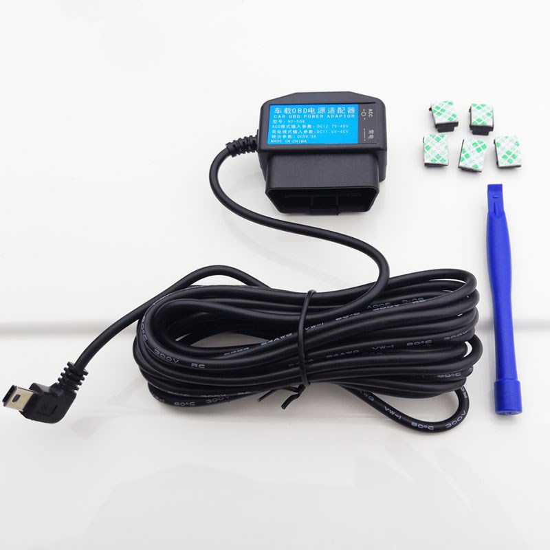 行车记录仪降压线OBD电源线模块24V12V转5V汽车用停车监控带开关