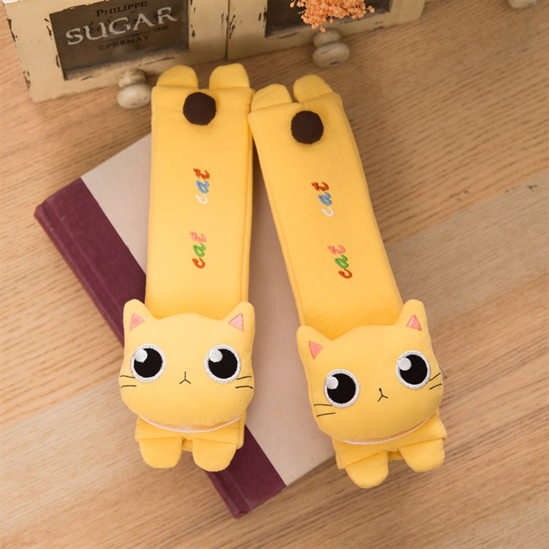 台湾啵啵猫 620017 可爱猫咪装饰汽车安全带套双开冰箱门把套