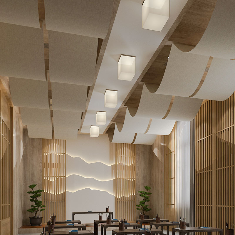 顶装顶棚新中式挂帘屏风帘子隔断帘玄关帘软隔断客厅半透窗帘卷帘