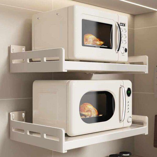 厨房微波炉置物架烤箱收纳架子台面双层桌面放电饭锅饭煲分层支架