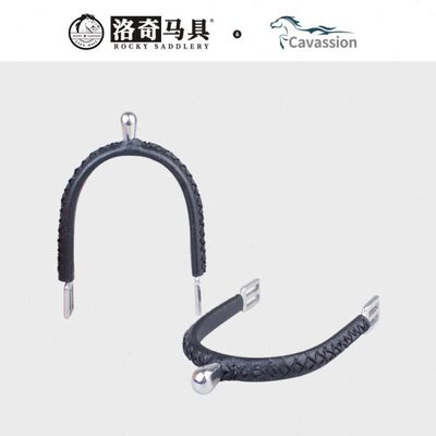 cavassion天鹅颈马刺(皮）英式马刺 送刺带 马刺 洛奇马具8110066