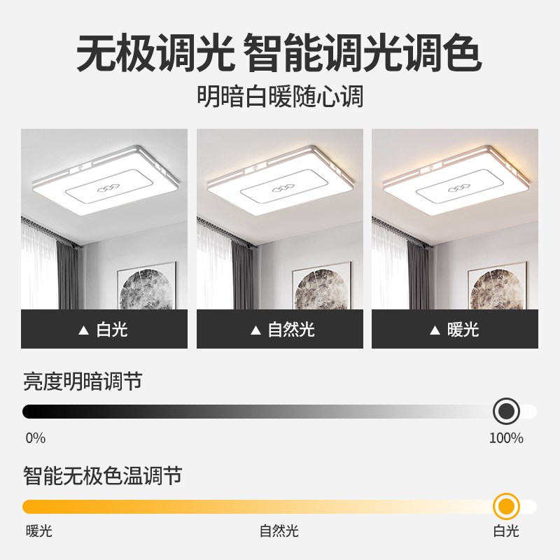 led吸顶灯饰2025新款客厅大灯主卧室吊灯具大全现代简约大气家用