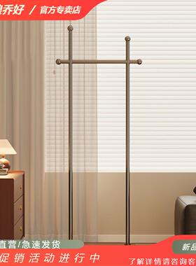 新款中古衣帽架可移动卧室挂衣服架子客厅入户玄关落地家用简易收