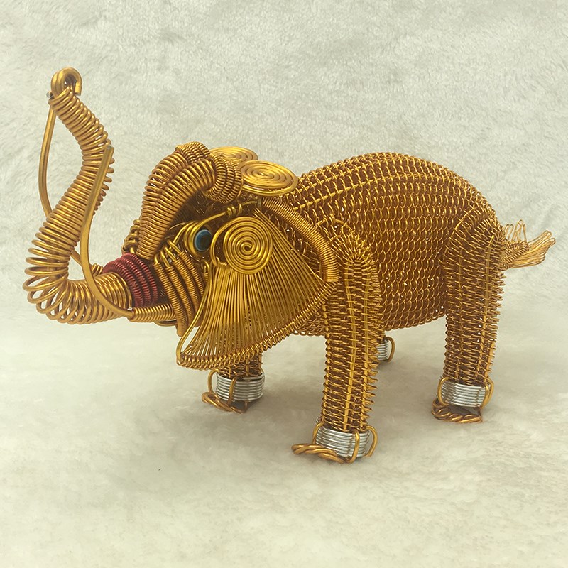 【大象模型】动物模型铝线铝丝工艺摆件创意O家居装饰新奇特产品