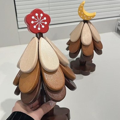 【餐桌上的一棵树】n厨房隔热垫实木防烫耐高温可折叠桌面装饰摆