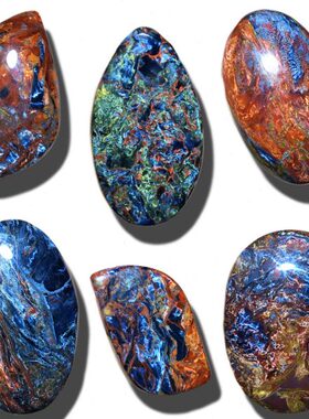 it淅石彼得se水Pite蓝彩随er原石型眼料川红吊坠项链虎滴坠石坠