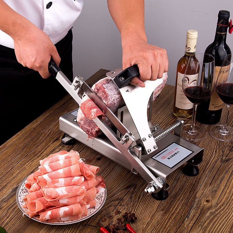 冻肉羊肉卷切片机家用手动肉卷切肉机切肉片机刨肉机X切肉神器切