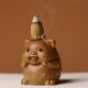 实木雕刻摆件雕礼品倒流香香插绿随身鼻涕可爱文玩猪装 饰檀木