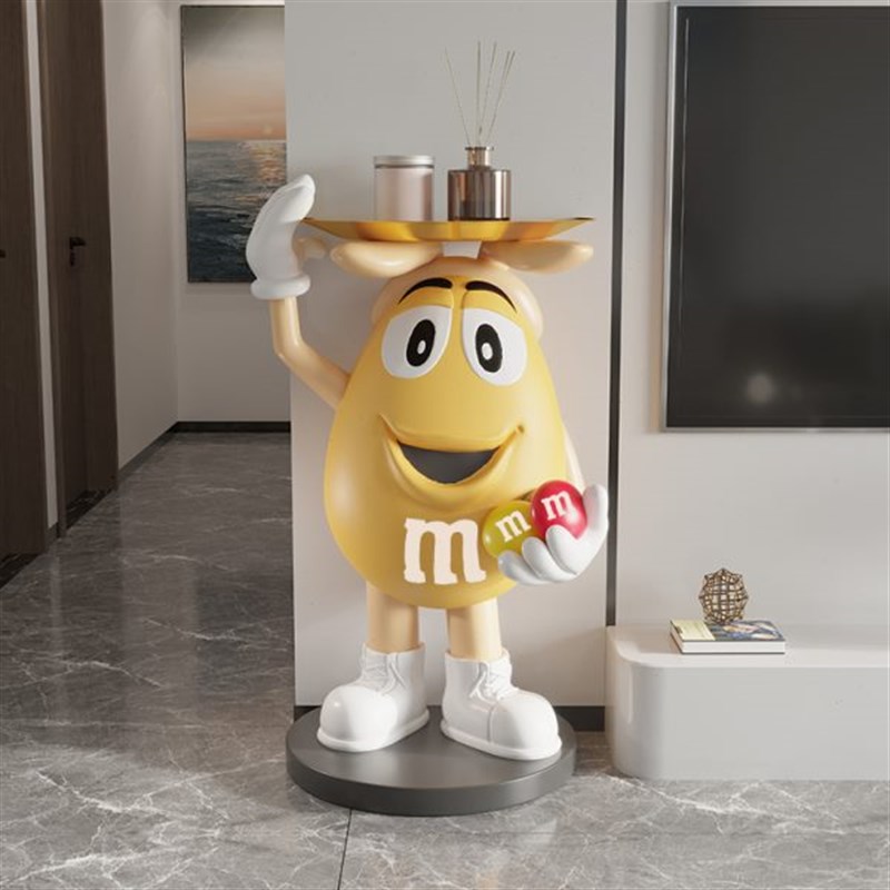 床头柜客厅电视柜沙发旁礼物落地置物架边装饰品S大型卡通潮玩摆