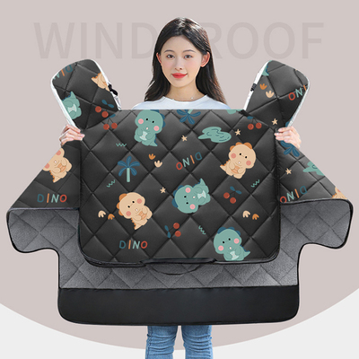 电动机车挡风被冬季保暖防寒罩小型电动车电动自行车女加绒加厚防