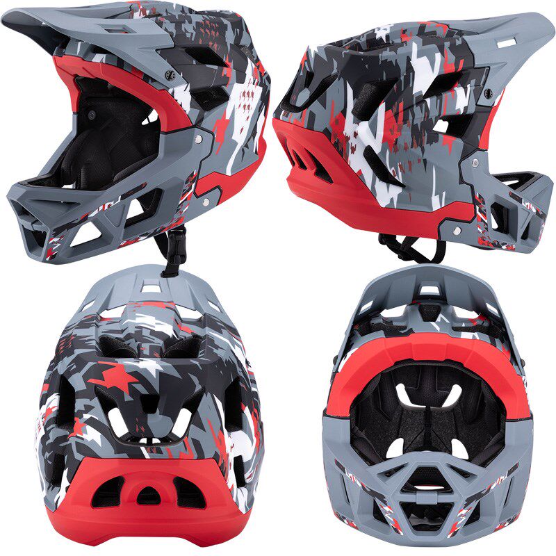 速降越野头盔全盔山地攀爬拉力车安全盔障碍竞赛自行车卡丁车头盔