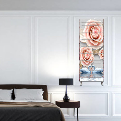 小背篓暖气片卫生间铜铝复合家用水暖散热片明装厕所艺术暖气超薄