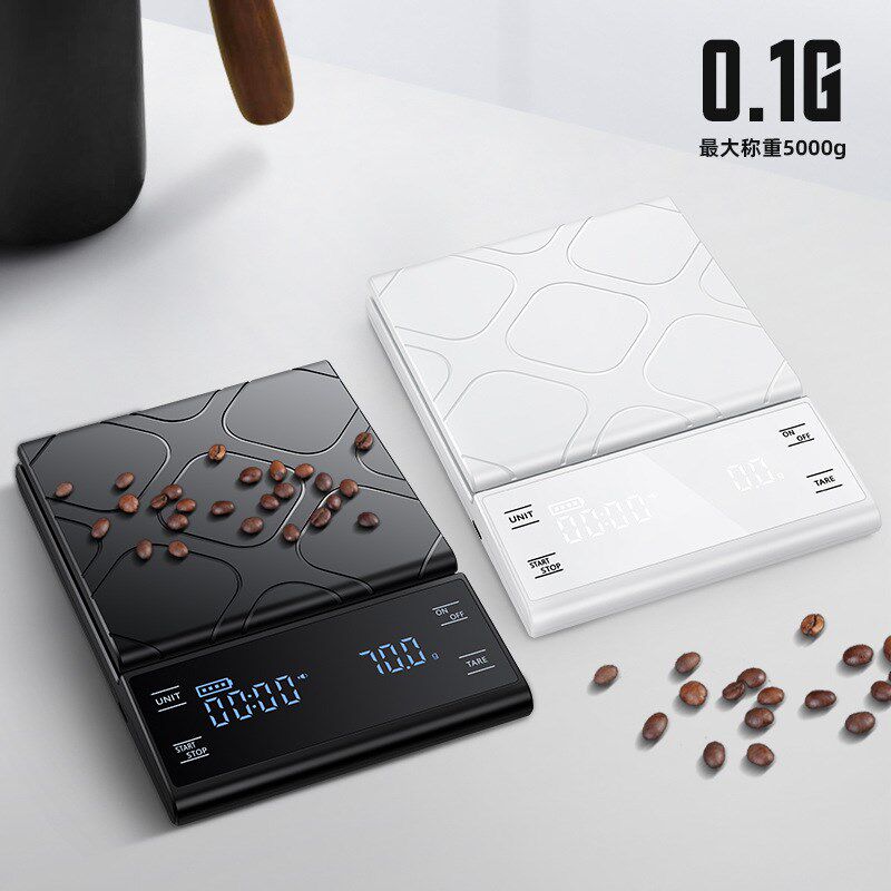 家用厨房手冲意式电子秤计时食物咖啡精准克数自动称重烘焙高精度