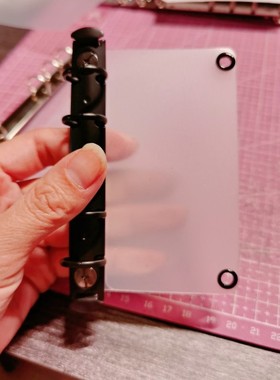 二折插板定制侧插两折双层A5A6A7A8A9pvc垫板隔板活页夹手帐书衣