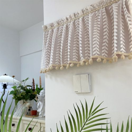 法式蕾丝免打孔黏贴电闸多媒体门铃装饰墙面遮丑帘电表箱罩遮挡帘