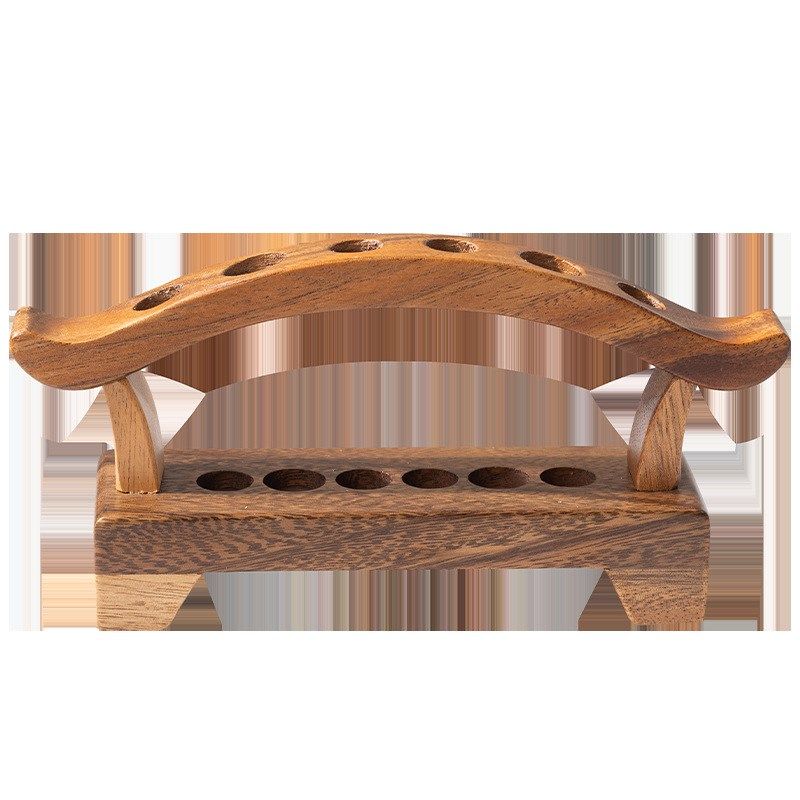 胡桃木茶道架子六君子套装配件大全茶桌茶刀茶夹茶刷泡茶工具茶具