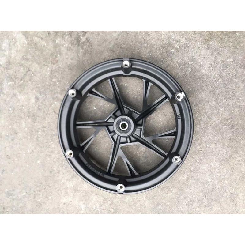 新款电动车反刹碟刹前轮300-10电摩10寸反扣碟刹钢圈前轮毂前铝圈