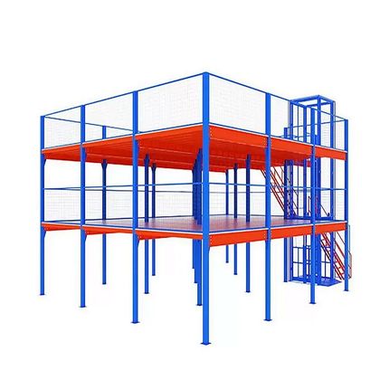 免焊接重型仓库二层阁楼平台货架搭建定制厂房车间钢结构隔层定做