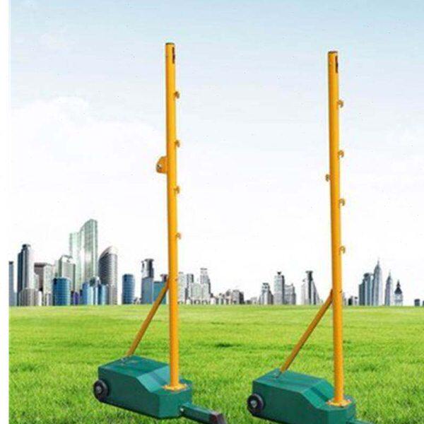 移动式羽毛球架子 标准羽毛球柱子便携式羽毛球网架可拆解 送网子