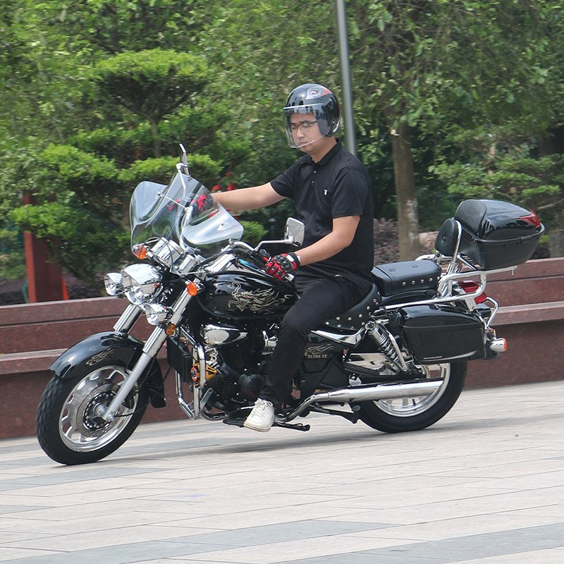 全新大道滑翔新款风暴太子  摩托车街车燃油长途越野摩托重机车