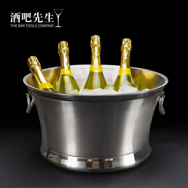 酒吧先生商用双层不锈钢香槟盆户外大型宴会保温冰桶大号冰啤酒桶