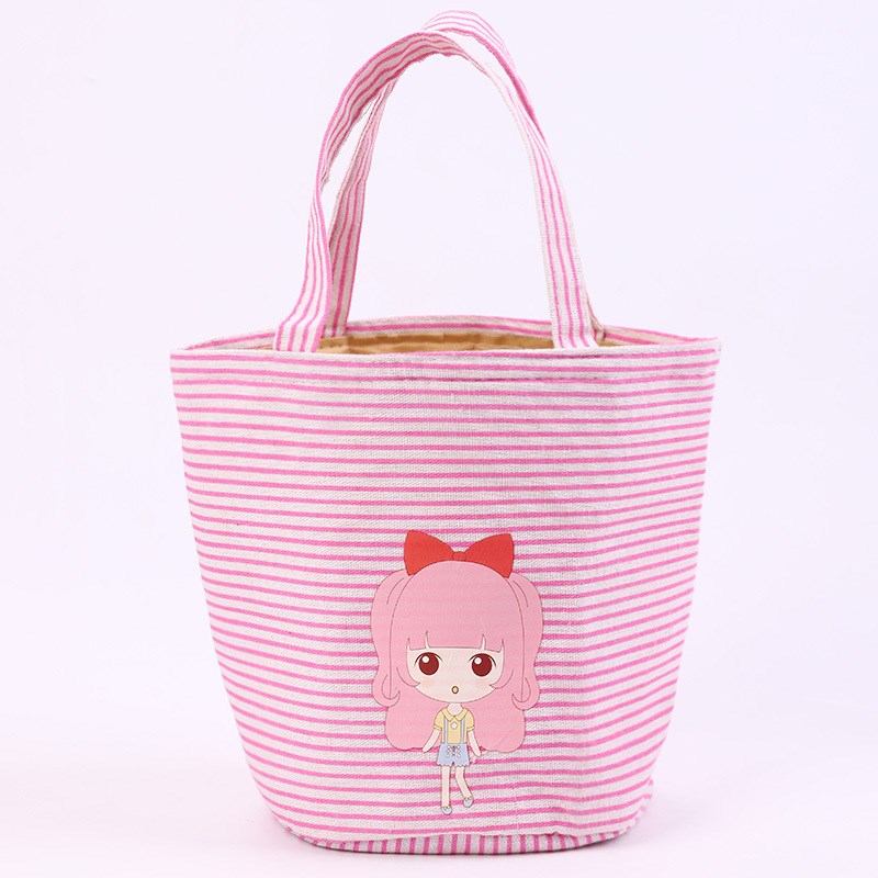 可爱洋娃娃卡通保温袋o 饭盒包便当包 手提午餐包学生手拎袋保温