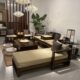 新中式 实木沙发组合黑檀木简约别墅客厅中国风会所禅意乌金木家具