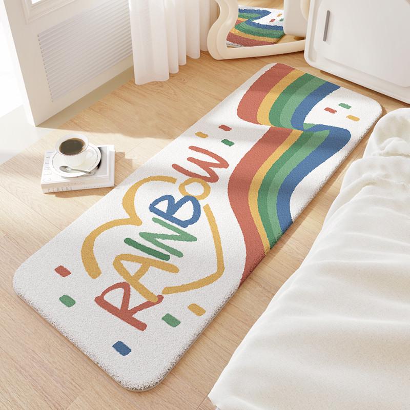 大江卧室长条床边毯日式圆点x地毯客厅现代茶几毯家用简约沙发地