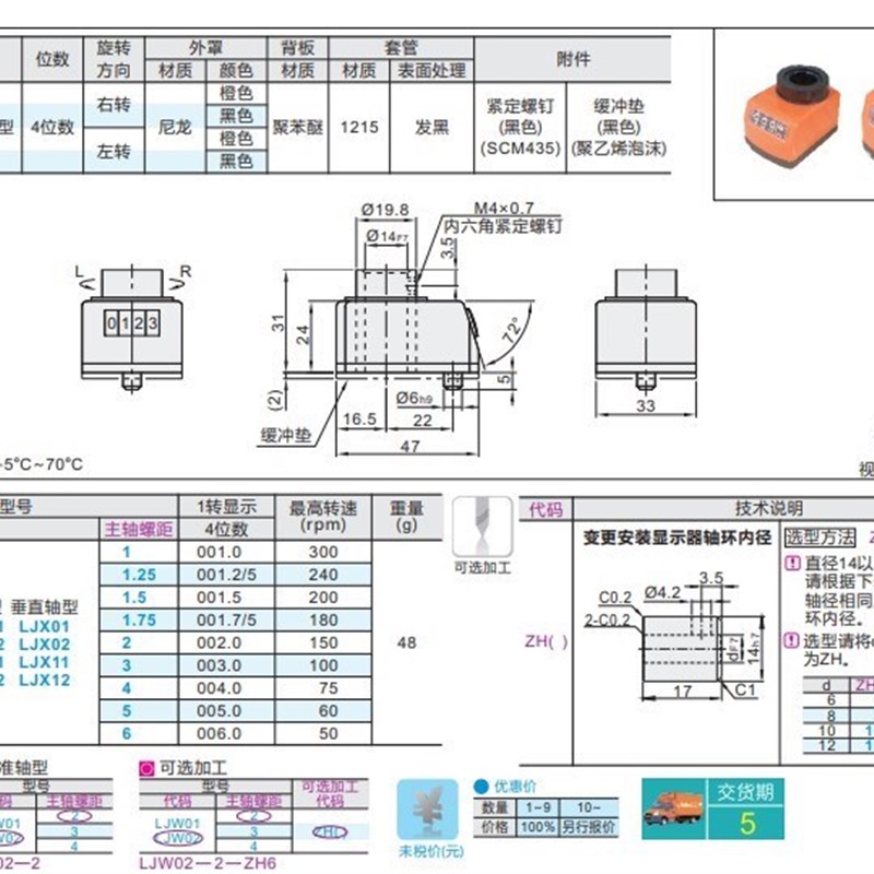 位置显示器 LJW41/42-1/1.25/1.5/1.75/2/3/4/5/6 LKD01-5