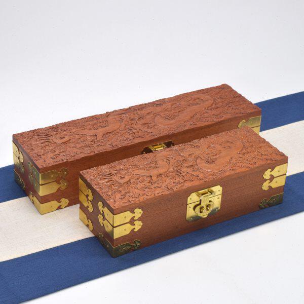 红木盒子花梨木首饰盒画盒长方形木箱实木箱子收纳箱雕龙款