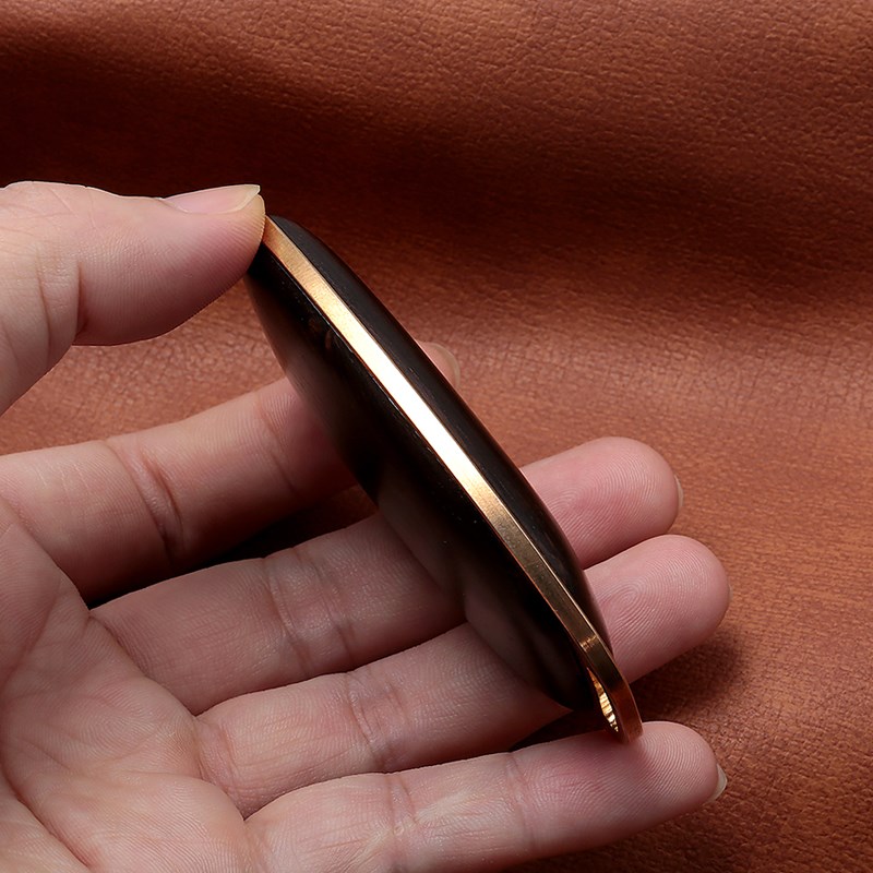 适用于传祺影豹钥匙套M8影酷GS8改装E9高端黄铜紫檀钥匙壳送礼