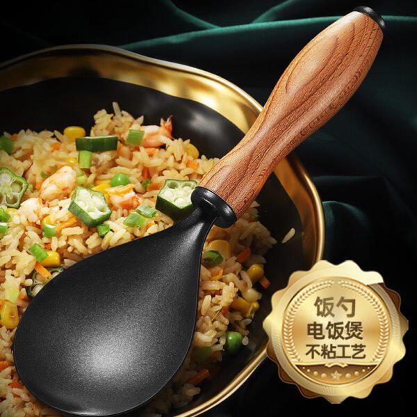 德国进口家用304不锈钢饭勺豆腐脑不粘勺电饭煲饭铲米饭勺盛饭铲