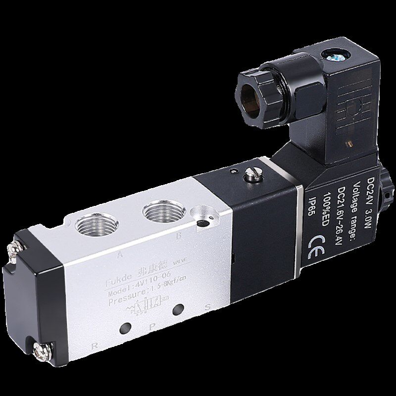 电磁气动阀4V110一06两位五通12伏24V气缸换向气阀电阀220V控制阀