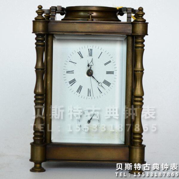 全铜仿古闹钟*四功能* 竹节皮套钟|老式机械座钟|骨架钟|铸铜钟表