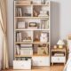落地书架置物架简易客厅收纳格子架靠墙家用陈列架展示架儿童书柜