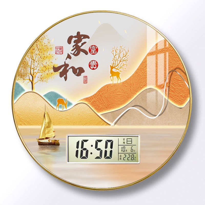 静音挂钟时尚挂表卧室客厅v办公现代时钟表简约创意新款钟表电子