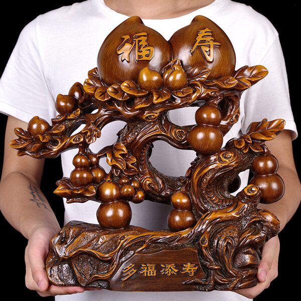 葫芦摆件创意寿桃贺寿礼品送长辈爷爷奶奶6070大寿老年人生日礼物