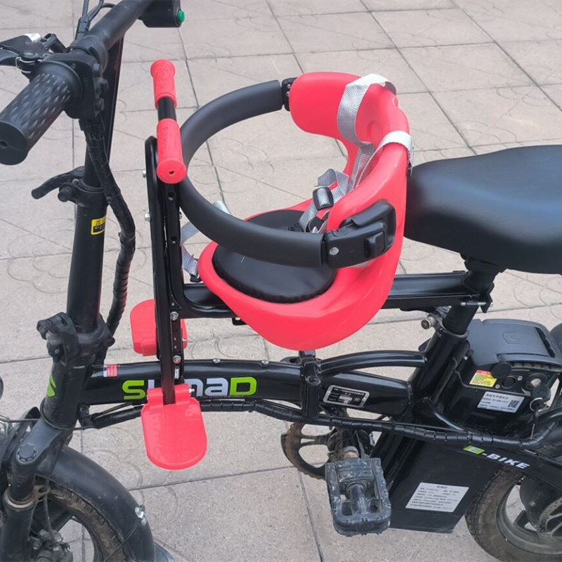 电动车儿童座椅前置代驾电车宝宝F坐椅折叠电动自行车安全椅子