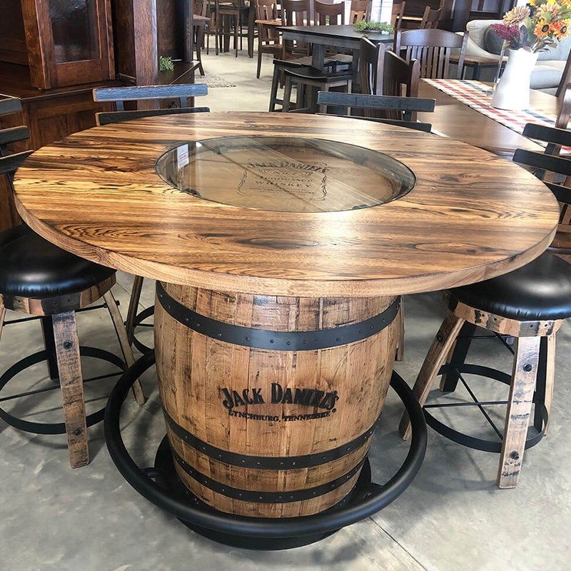 橡木桶改装桌椅茶几复古餐桌酒桶桌创意茶台酒庄酒窖品酒台定做