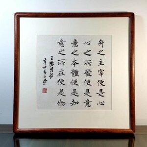 身之主宰便是心心之所发便是意意之本体便是知陈士荣书法真迹楷书