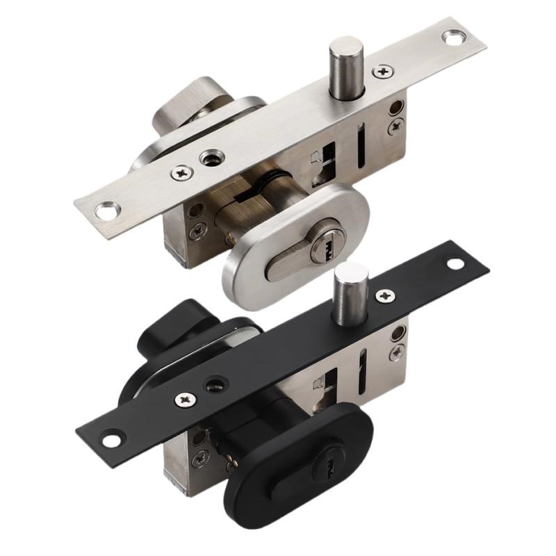 窄小有框玻璃门锁铝合金中锁地锁玻璃地弹门平开锁不锈钢门地插锁