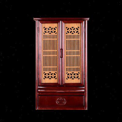 实木小佛柜吊柜带门神柜佛柜佛坛财神柜观音柜实木 实木小佛柜