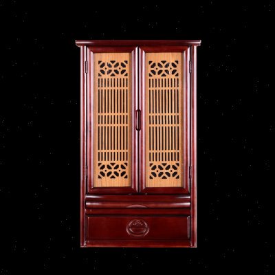 实木小佛柜吊柜带门神柜佛柜佛坛财神柜观音柜实木 实木小佛柜