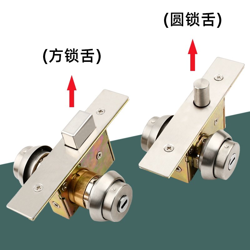 铝合金有框门锁玻璃门锁不锈钢框地锁单头双头断桥铝材隐形落地锁