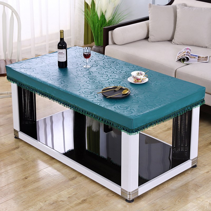 烤火桌罩套皮罩防水防油防烫长桌正方形麻将取暖桌电炉茶几皮套